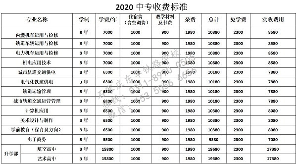 石家莊東華鐵路學(xué)校收費情況怎樣？